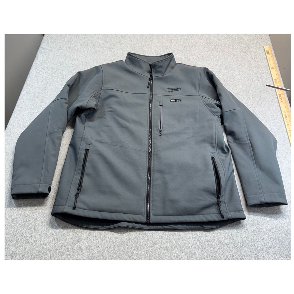 Milwaukee M12 Heated Gear Mens XL Gray Softshell Work Jacket  Heavy No Battery